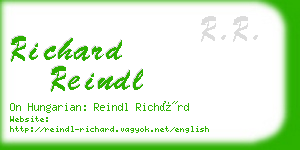 richard reindl business card